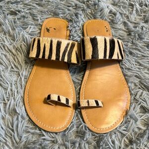 Animal Print Slip On Sandals Slide On Slides Flip Flop - 8
